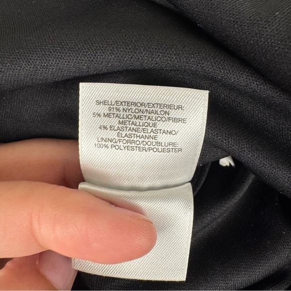 Anne Klein Black Metallic Geometric Sheath Dress Women’s Size 6 - Picture 3 of 8